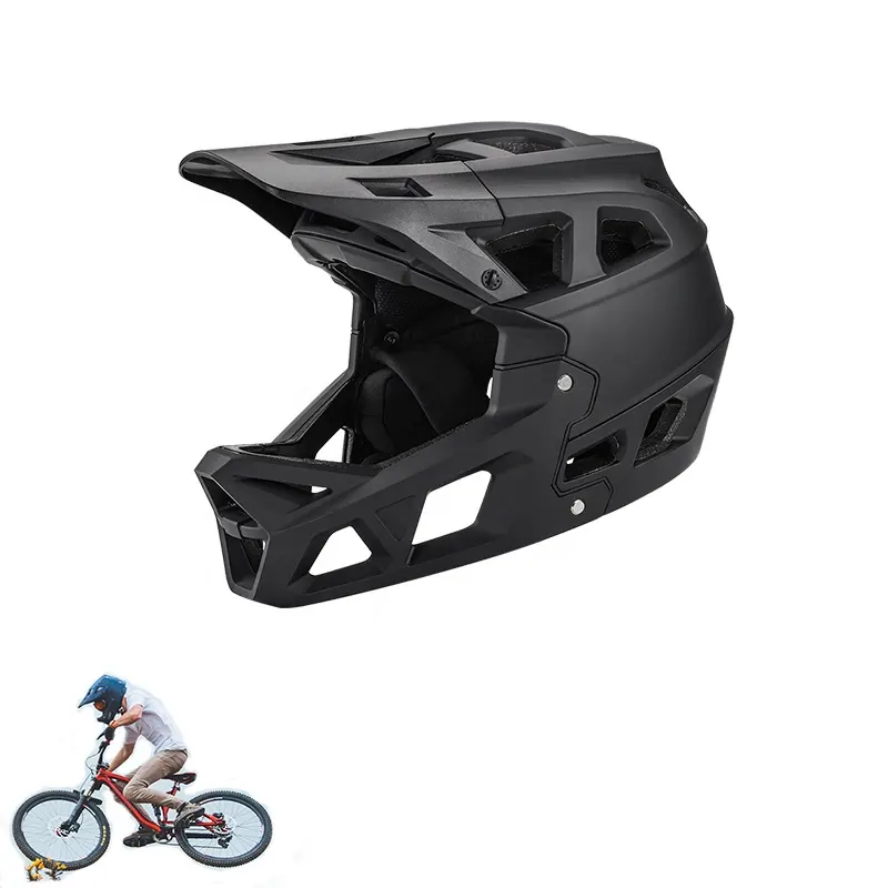 Ce Gecertificeerde Hete Verkopende Ventilatie Lichtgewicht Full Face Mountainbike Helm Voor Off-Road Rijder