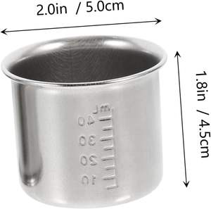 Gobelet doseur médical en acier inoxydable 304 de 40 ml avec logo personnalisé, bol pour pansements médicaux pour une administration de médicaments pratique - Product Image 2