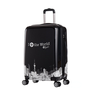 Aangepaste print ik vliegen de wereld koffer luchthaven reizen ontwerp bagage <span class=keywords><strong>trolley</strong></span> luggagecabbin bagage - Product Image 2