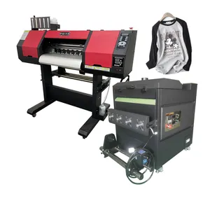 2021 Offre Spéciale numérique rentable double tête XP600 DTF IMPRIMANTE PET t-shirt machine D'impression avec secouant poudre machine