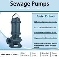 Pompa Air Limbah Submersible WQ-AS 1.1-22kW 19-163m3/jam 19-62m untuk Drainase Industri dan Kota