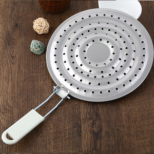 Stainless Steel Frying Mat With Handle Oil Splatter Guard Heat Resistant Kitchen Cookware Utensil For Pan Protection - Product Image 2