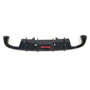 For B9 2017-2019 Cabral Style Sports Rear Bumper Lip Spoiler <b>Diffuser</b> with <b>LED</b>/Exhaust Tailpipe Body Kits Exterior - Product Image 3