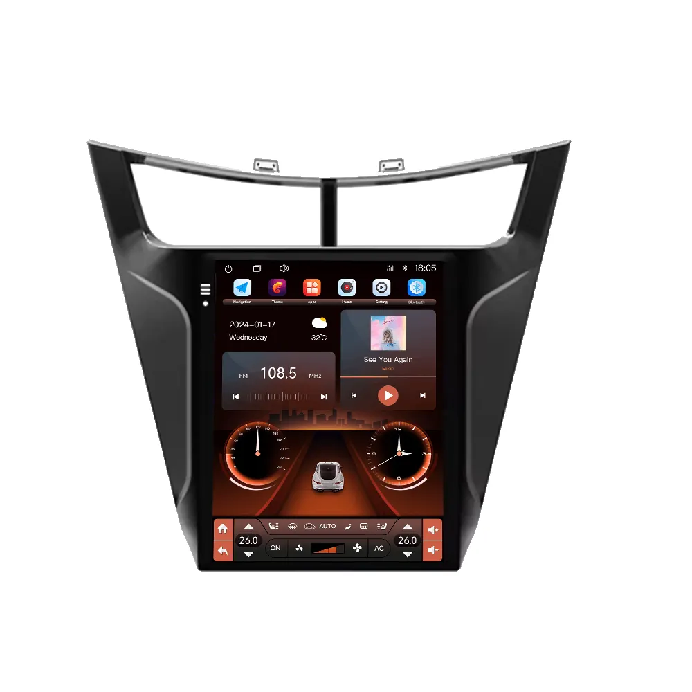 Prix bon marché 10.4 ''multimédia GPS Navigation Android 13 autoradio stéréo vidéo jouer voiture jouer pour CHEVROLET SAIL 2015-2017