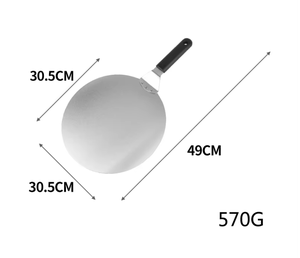 12 pollici in acciaio inox buccia per <span class=keywords><strong>Pizza</strong></span> antiscivolo manico per <span class=keywords><strong>Pizza</strong></span> trasferimento di strumenti di cottura facile conservazione torta strumento di cottura - Product Image 2