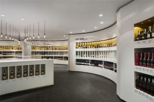 Scaffalature negozio moderno <span class=keywords><strong>per</strong></span> <span class=keywords><strong>bottiglie</strong></span> di liquore su misura vino <span class=keywords><strong>per</strong></span> vetrina espositore elegante liquore Stand decorazione - Product Image 2