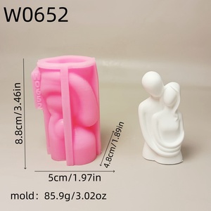 Moldes de fundición de resina hechos a mano para adornos decorativos DIY estilo Ins herramientas de escritorio de silicona moldes de abrazo W0652 - Product Image 3