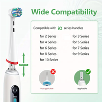 Kepala Sikat Gigi Pengganti Kompatibel dengan Oral B, Kepala Sikat Pengganti untuk Seri IO 2, 3~10, Bahan Food Grade untuk Penggunaan di Rumah