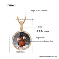 Hip Hop 35mm 45mm 69mm Vente Chaude Sublimation Blanc Rond Pendentif Personnalisé Image Mémoire Collier Pendentif