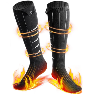 Chaussettes chauffantes chaudes de style américain Chaussettes chauffantes électriques durables unisexes Chaussettes d'équipage pour ski chasse pêche camping ski pique-nique - Product Image 1