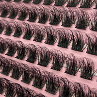 Extensions de cils en grappe personnalisées, marque privée, faux cils en grappe