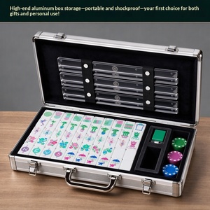 Tuiles de Mahjong en Acrylique Américain, Quatre Couches, Taille 32 & 36, Finition Frotteuse à la Main, 160 Pièces, Fabriqué en Chine, Modèle - Product Image 4