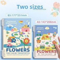 Carnet à spirale Kawaii Floral Adventure Design, thème fleurs amusantes, journal à feuilles mobiles, journal d'écriture A5 à couverture rigide pour étudiants