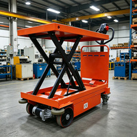 Table élévatrice à ciseaux manuelle à batterie avec pompe à pied, poignée pliable, roues verrouillables, marque INDO SMC, construction en acier, 2 personnes