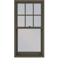 Fenêtres coulissantes verticales résidentielles de style américain Nuoxin en aluminium noir simple/double vitrage, insonorisées, en fibre de verre 6063-T6