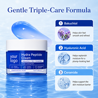 Crème Visage Hydratante Longue Durée Peau Douce et Lisse Routine Quotidienne Vente en Gros Usine Faible MOQ Bakuchiol Céramide Hydra Peptide