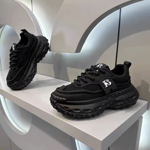 Zapatillas deportivas casuales de invierno para mujer, con suela gruesa antideslizante y aumento de altura interior, estilo chunky. - Product Image 5