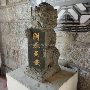 Jardim ao ar livre Marble Green Bluestone Estátua Animal Granito Pedra <span class=keywords><strong>Fu</strong></span> <span class=keywords><strong>Dog</strong></span> Carving Esculturas Foo Dogs Lion Ornaments - Product Image 2