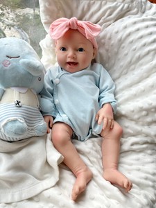 18インチ固体ソフトシリコンBebeリボーン人形手作りDIY BonecaリボーンCorpo Deシリコーン人形女の子用 - Product Image 6