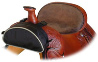 Sac de selle pour cheval en nylon 1680D résistant avec logo personnalisé, poche pour pommeau de selle, pour la randonnée à cheval
