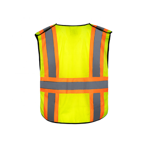 Logo personnalisé 5-Point Breakaway Lime Gilet de sécurité réfléchissant avec garniture contrastante - Product Image 6