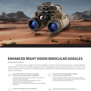 Vision nocturne améliorée, imagerie thermique, résolution 640x512, grossissement 1x, jumelles de vision nocturne Gen 2+/Gen 3 Fusion, 20 capteurs doubles - Product Image 4
