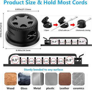 <span class=keywords><strong>Kit</strong></span> di 298 Pezzi per Gestione Cavi con Fascette, Supporti in Plastica, Organizzatore per Cavi con Clip a Zip - Product Image 2