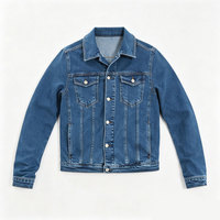 Qianlong OEM ODM Veste décontractée pour homme en denim tissé délavé léger, style vintage, coupe camionneur, en coton, coupe-vent et écologique