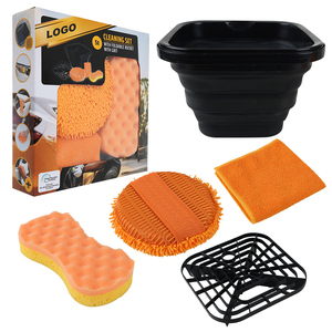 <span class=keywords><strong>Kit</strong></span> de lavage de <span class=keywords><strong>voiture</strong></span> 5 pièces certifié GRS avec seau pliable, éponge de lavage, serviette en microfibre et serviettes de séchage - Product Image 2