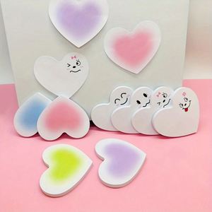 Creative Hand-Drawn Heart Gradient Sticky Notes High Aesthetic Student Message <b>Memo</b> <b>Pads</b> Essential Office Supplies for School - Product Image 6