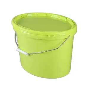 OEM标志绿色批发甜蜜圣诞冰塑料椭圆形油漆桶桶