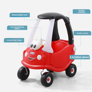 Voitures jouets à pédales en plastique colorées à 4 roues, best-sellers du fabricant, pas chères, pour enfants - Product Image 2