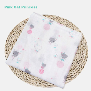 Nuevo estilo caliente de logotipo personalizado bebé 100% algodón <span class=keywords><strong>muselina</strong></span> Swaddle toallas - Product Image 5