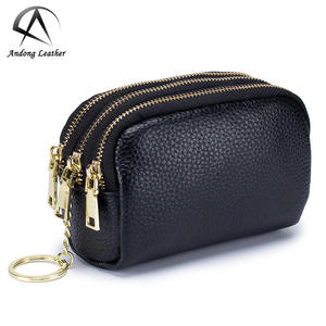 Monedero Pequeño de Cuero Vacuno Andong, Bonito Monedero Coreano para Damas, Monederos de Cuero Vacuno Genuino, Llavero, Cartera para Mujer - Product Image 1