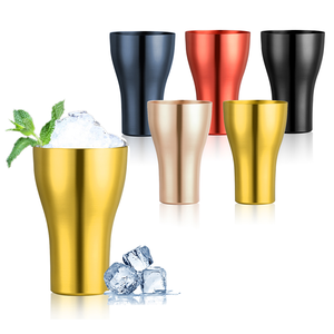 Vasos de Aluminio Reciclables con Logotipo Personalizado de 16oz, 18oz, 20oz y 22oz, Tazas Metálicas para Cerveza, para <span class=keywords><strong>España</strong></span>, Yichang Burger, Estilo Retro - Product Image 1