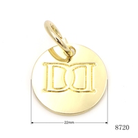 Pièces de sac de luxe accessoires étiquette de cercle en métal étiquette de charme étiquettes en métal de Logo gravé personnalisé pour collier d'animal familier