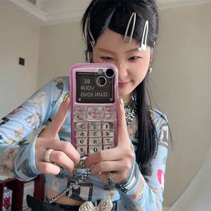 INS elegante Premium Rosa Retro amor para <span class=keywords><strong>Apple</strong></span> 16/15 Promax funda de teléfono Simple Phone14 funda dura de película para IPhone17 Air Phone Shell - Product Image 1