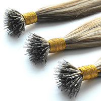 Extensions de cheveux en micro-perles à double trame, cheveux humains européens, vente en gros