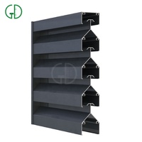 Foshan GD jardin décoratif patio piscine pompe barrière en bois moderne latte ventilée noir aluminium persienne panneaux de clôture