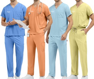 Vêtements médicaux personnalisés en gros, col en V, pour infirmières dentaires, hôpital, médecins, hommes et femmes, fabricants de blouses médicales - Product Image 1