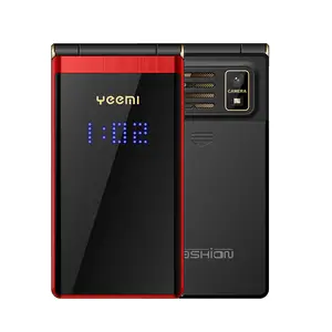 YEEMI M2-C GSM MTK 플립 휴대 전화 더블 스크린 큰 편지 진동 MP3 휴대 전화 부모