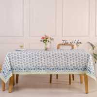 Nappe en coton indien imprimé en blocs, décoration de table à manger florale, couverture de table magnifiquement imprimée au prix d'usine, vente en gros