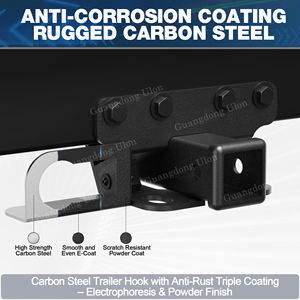 ULON fabrika fiyat çekme aksamı römork Ford Bronco 2021-2024 Hitch alıcı, arka tampon 2 inç çekme kapağı, toz boya - Product Image 5