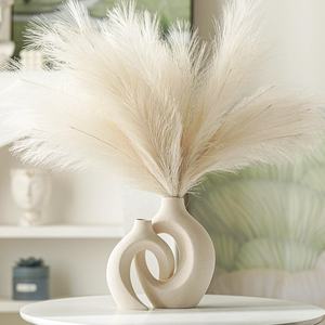 마른 갈대에 적합한 보헤미안 스타일 세라믹 크리에이티브 디자인 꽃병 탁상 홈 장식 수제 현대 - Product Image 5