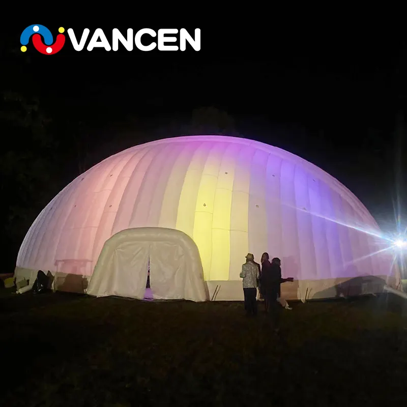 Портативная Водонепроницаемая цирковая палатка диаметром 20 м/60 футов, палатка для торговой выставки, мероприятия, надувная купольная палатка для вечеринки, мероприятия