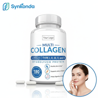Complément alimentaire multi-collagène OEM 5 types de protéines hydrolysées d'origine alimentaire pour la beauté des femmes, les soins de la peau, les cheveux, les os et la santé des articulations