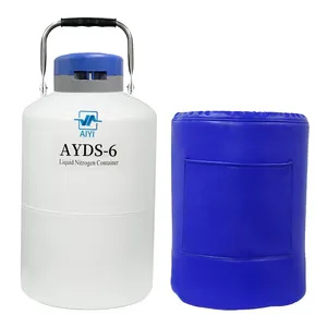 10 Liter Small Capacity Aviation Aluminum Liquid Nitrogen Cryo Container Biological Storage Tank