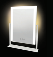 Miroir de salle de bain intelligent à écran tactile pour la maison, LED RGBW coloré avec éclairage LED