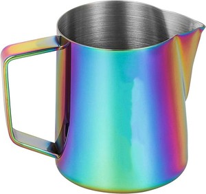 <span class=keywords><strong>Pot</strong></span> à <span class=keywords><strong>lait</strong></span> en acier inoxydable pour la mousse à vapeur Tasse à expresso <span class=keywords><strong>Pot</strong></span> <span class=keywords><strong>Barista</strong></span> 500ml Conception unique de bouche en crocodile et rainure de guidage à double arc - Product Image 4