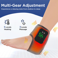 Ceinture de massage chauffante pour la cheville rechargeable par USB 2025, masseur de pied sans fil, vibration, attelle de cheville chauffante